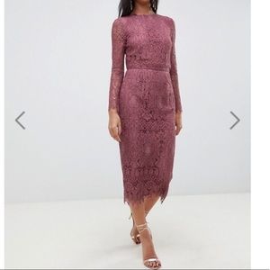 🎉 HP 🎉 ASOS Design Lace Long Sleeve Midi Dress